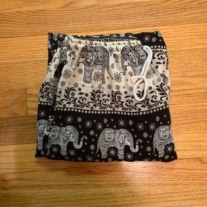 WORN ONCE Black and White Elephant Pants